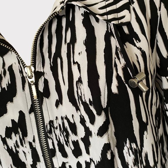 New Zenergy Neema brush strokes jacket size 0 black/white 3/4 sleeve - Picture 3 of 8